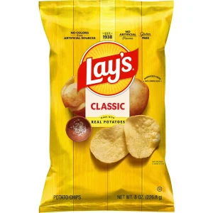 Lay’s Classic Potato Chips 8 oz Plastic Bag