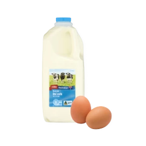 Dairy, Bread, Eggs